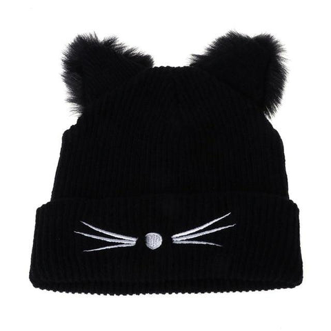 Cat Ears Beanie Women Warm Kitten Hat Ddlg Cosplay Anime Pet Play Bdsm
