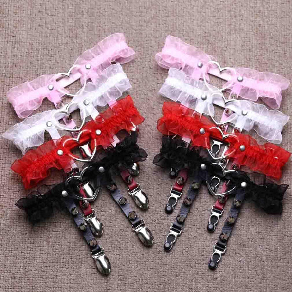 Ruffled Garter Belt Lingerie Women Garter Belts