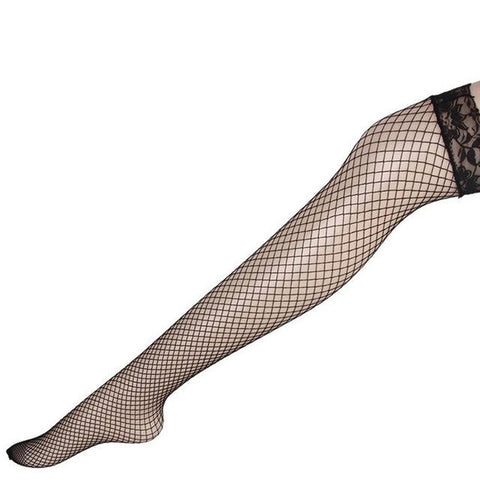 Thigh High Lace Top Fishnet Stockings Hold Up Sexy Lingerie Erotic Hosiery Bdsm