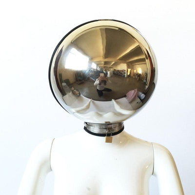 Stainless Steel Full Head Cover Helmet  Kink Fetish Restraint Hoods