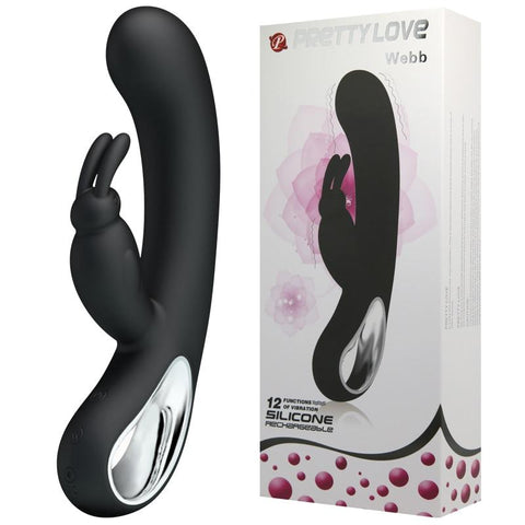 Pretty Love Black Rabbit Vibrator Rechargeable Gspot Dildo S Women