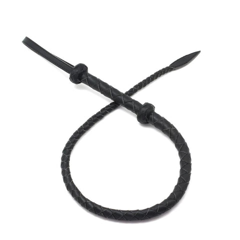 Black Microfiber Leather Braided Whip Spanking Play Bdsm Impact Toy Fetish