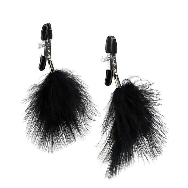 Fluffy Feather Nipple Clamps Breast  Kink Fetish Restraints Nipple & Clitoral Toys