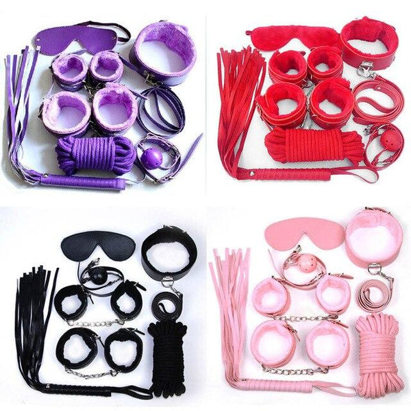 Starter Kit Blindfold Gag Flogger Restraints  Starter Kits