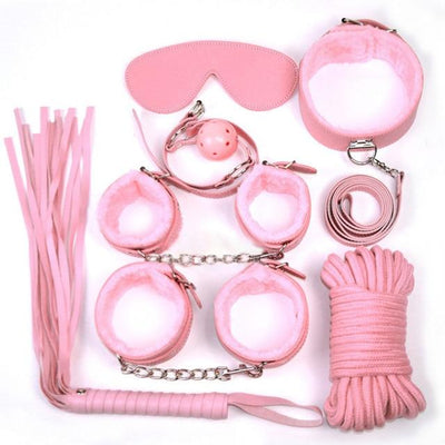 Starter Kit Blindfold Gag Flogger Restraints  Starter Kits