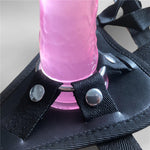 Realistic Jelly Dildo Adjustable Strapon Harness Couples On