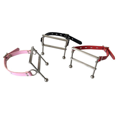 Metal Open Mouth Gag Tongue Flail   Restraints Gags