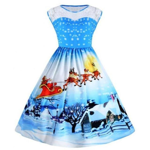 Festive Lace Christmas Dress Dresses