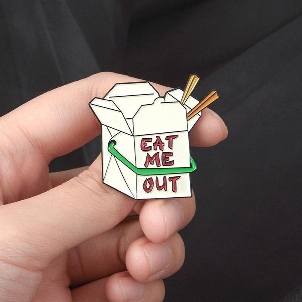 Eat Me Out Pin Women Brooch Jewellery Pins