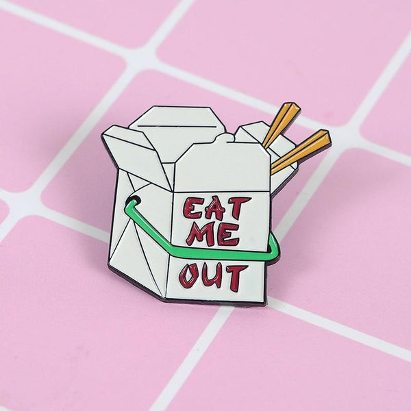 Eat Me Out Pin Women Brooch Jewellery Pins