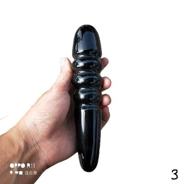 Natural Black Obsidian Massage Wand Dildo Sex Toys Women Realistic Dildos