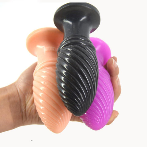 Thread Huge Anal Dildo Silicone Butt Plug Dong Suction Cup