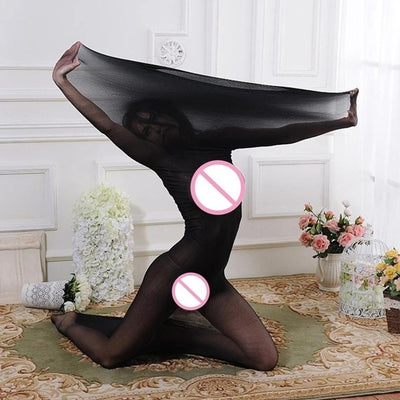 Whole Body Stockings Sleeping Bag Black / Flesh Pantyhose Cocoon  Fetish Straitjackets &  Suits