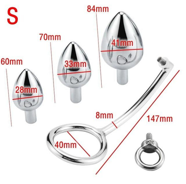 Stainless Steel Anal With  Metal Butt Plug  Ring Non Vibrating Butt Plugs