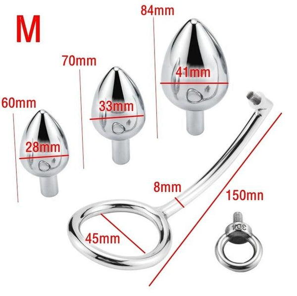 Stainless Steel Anal With  Metal Butt Plug  Ring Non Vibrating Butt Plugs