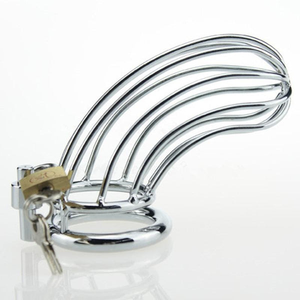 Stainless Steel Locking  Cage Male Chastity  Ring   Rings