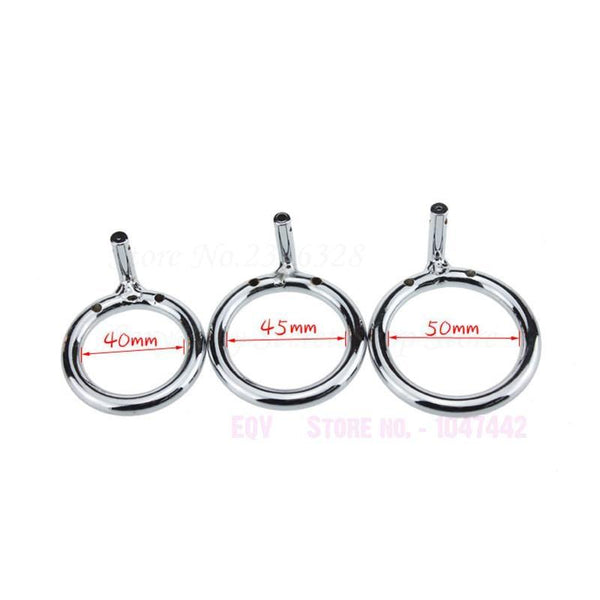 Stainless Steel Locking  Cage Male Chastity  Ring   Rings