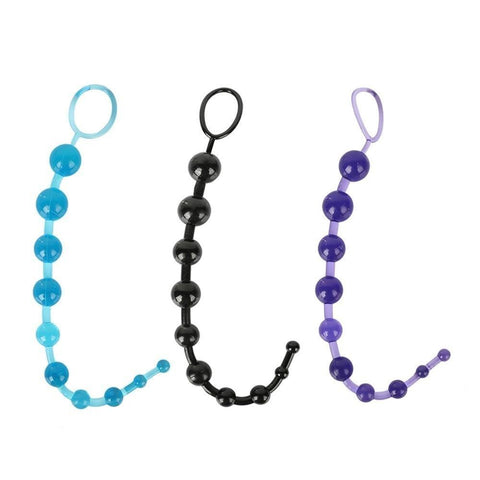 Chain Anal Beads String Butt Plug Flexible 31Cm Colourful Play
