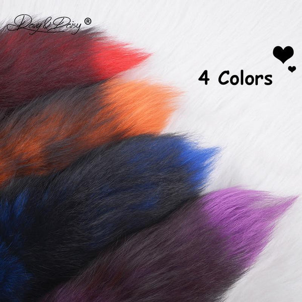Fox Faux Fur Tail Metal Anal Stainless Steel Butt Plug  Butt Plug Tails