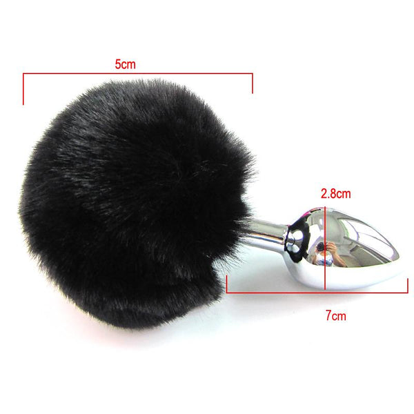 Fluffy Fox Bunny Tail Anal Plug Pet Play  Cosplay Non Vibrating Butt Plugs