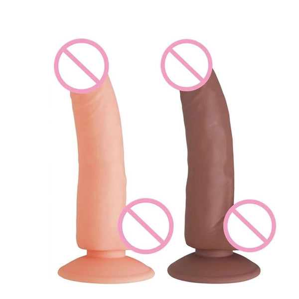 20Cm Silicone Dong Realistic  Dildo Suction Cup Masturbation Realistic Dildos
