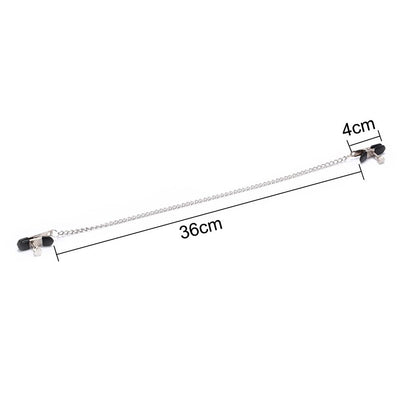 Stainless Steel Metal Chain Nipple Clamps   Restraints Kink Nipple & Clitoral Toys