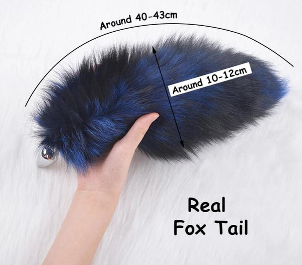 Fox Faux Fur Tail Metal Anal Stainless Steel Butt Plug  Butt Plug Tails