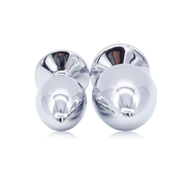 Purple Rose Stainless Steel Anal Plugs 3 Sizes Vibrating  Butt Set Non Vibrating Butt Plugs