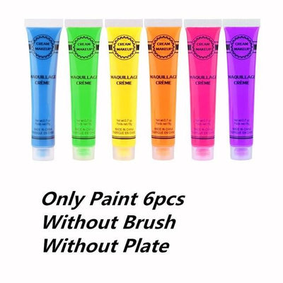 Uv Blacklight Reactive Face Body Glow Paint 6 Pack Kink  Fetish Sensation Play