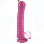 Textured Silicone Cock And Balls Dong Big Penis Anal Dildo Suction Cup Masturbation