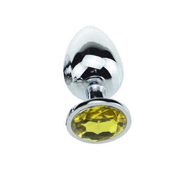 Stainless Steel Crystal Jewel Anal Plug Small Non Vibrating Butt Plugs