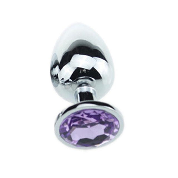 Stainless Steel Crystal Jewel Anal Plug Small Non Vibrating Butt Plugs