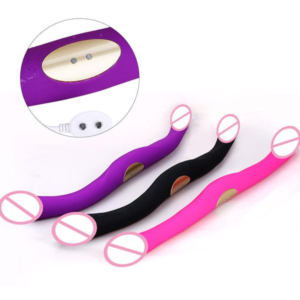 Pink Purple Double Ended Dildo  Clitoral G Spot Stimulation Lesbian Couples Double Ended Dildos