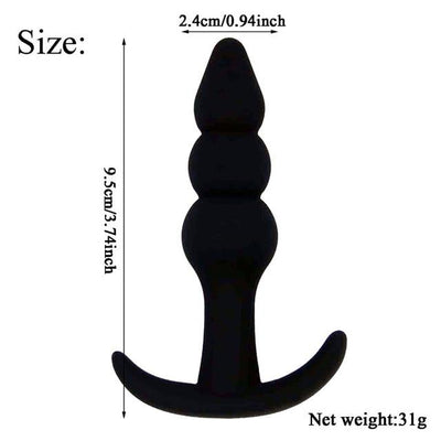 Silicone Anal Dildo Butt Plug Set  Training Fetish Non Vibrating Butt Plugs