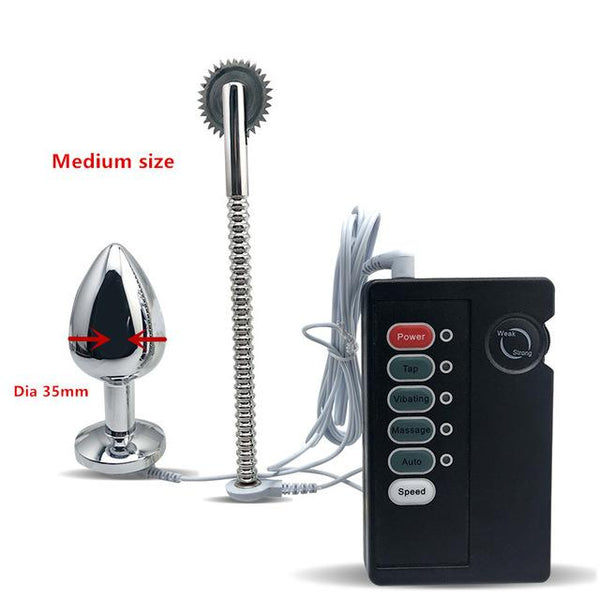 Stainless Steel Anal Plug Wartenberg Wheel Electro Stimulation  Electro & Medical Play