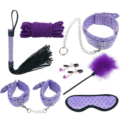 Starter Kit Flogger Tickler Nipple Clamps Kink  Fetish Restraints  Starter Kits
