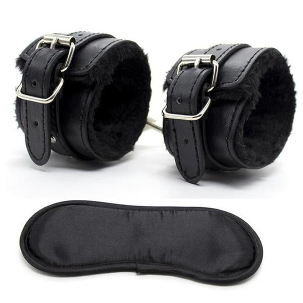 Blindfold Cuffs Set Sensory Deprivation  Kink  Restraints  Starter Kits