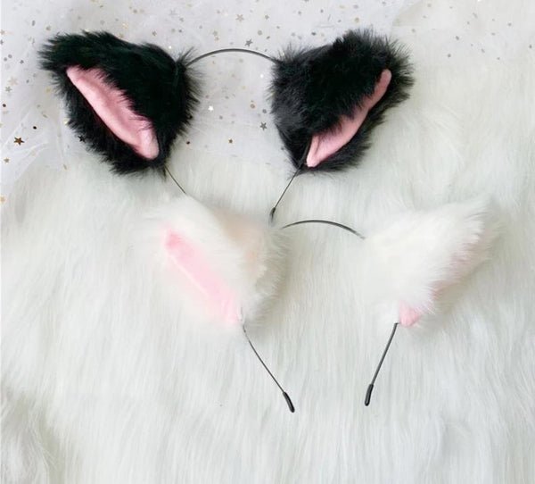 Kitten Anime Lolita Cosplay Neko Faux Fox Fur Cat Ears Ddlg  Abdl