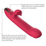 Heating Rabbit Vibrator Rechargeable Waterproof G Spot Female