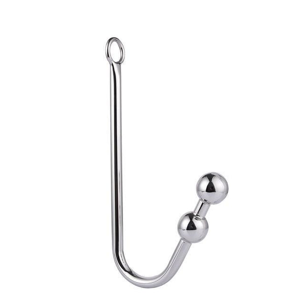 Stainless Steel  Anal Hook With Balls O Ring Butt Plug Anal Balls & Beads