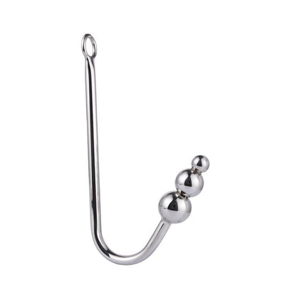 Stainless Steel  Anal Hook With Balls O Ring Butt Plug Anal Balls & Beads