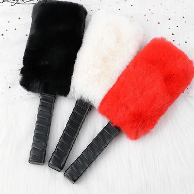 Black / Red White Purple Fur Paddle  Impact Play Spanking Fetish Kink Paddles
