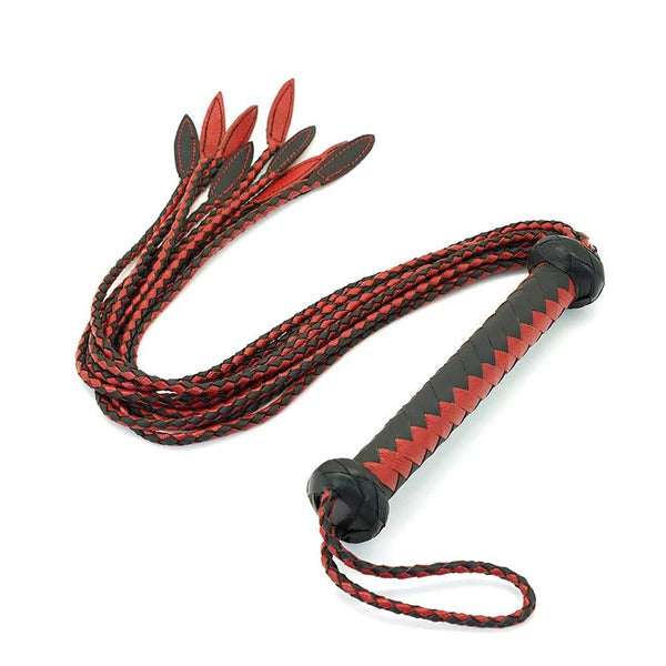 75Cm Braided Leather Flogger Whip  Spanking  Floggers