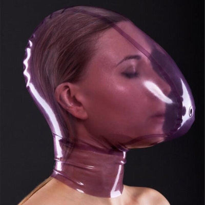 Latex Breath Play Hood  Mask Sensory Deprivation Hoods
