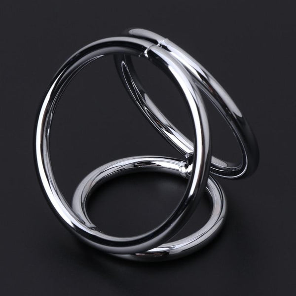 Triple Stainless Steel  Ball Ring Chastity Device  Chastity Toys