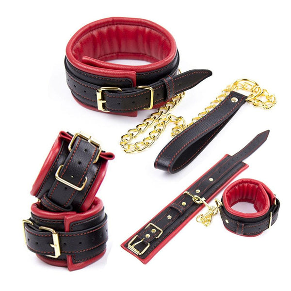 Soft Padded Collar Wrist Ankle Cuffs  Restraint Kit Restraint Kits & Sets