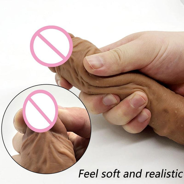 Super Soft Realistic  Dildo Suction Cup Dong Small / Medium Large Realistic Dildos
