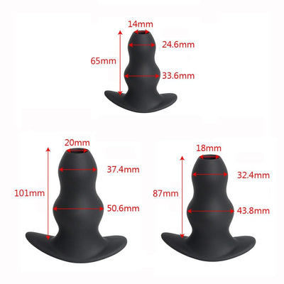 Hollow Anal Speculum Silicone Butt Plug  Medical Play Kink Non Vibrating Butt Plugs