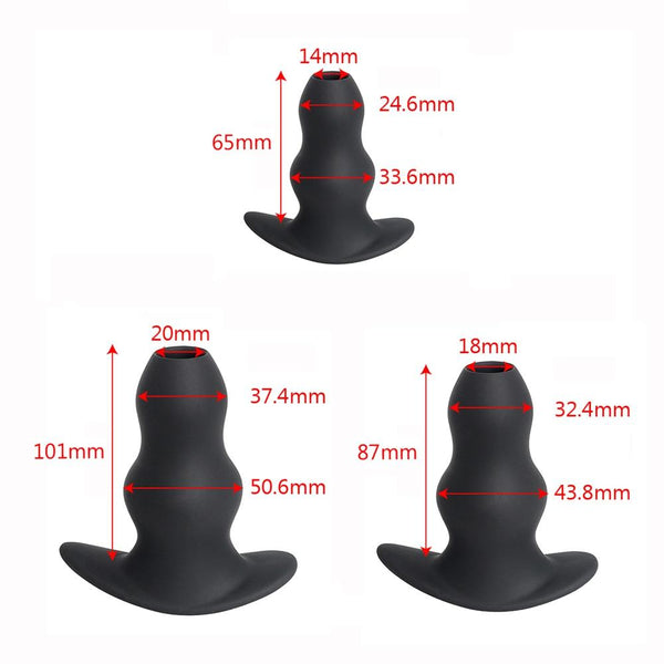 Hollow Anal Speculum Silicone Butt Plug  Medical Play Kink Non Vibrating Butt Plugs