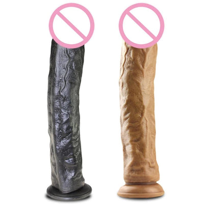 11.4 Inch Realistic  Super Huge Big Dildo With Suction Cup Black Flesh  Realistic Dildos